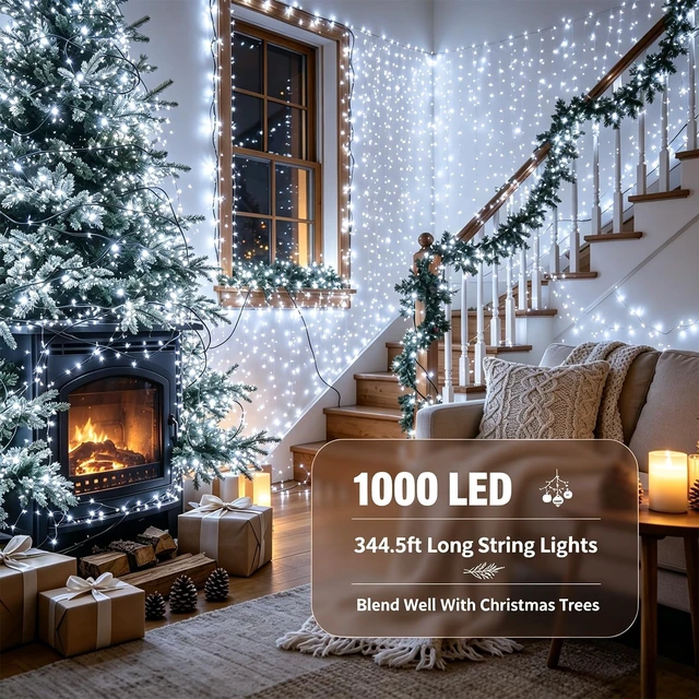 Alt view image 5 of 7 - LJLNION 1000 LED Fairy String Lights, 328FT Long Outdoor Christmas Lights