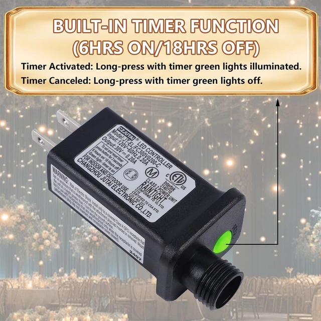Alt view image 6 of 7 - LJLNION 1000 LED Fairy String Lights, 328FT Long Outdoor Christmas Lights