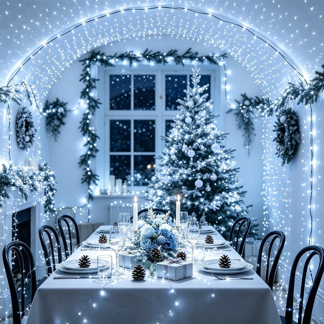 Alt view image 7 of 7 - LJLNION 1000 LED Fairy String Lights, 328FT Long Outdoor Christmas Lights