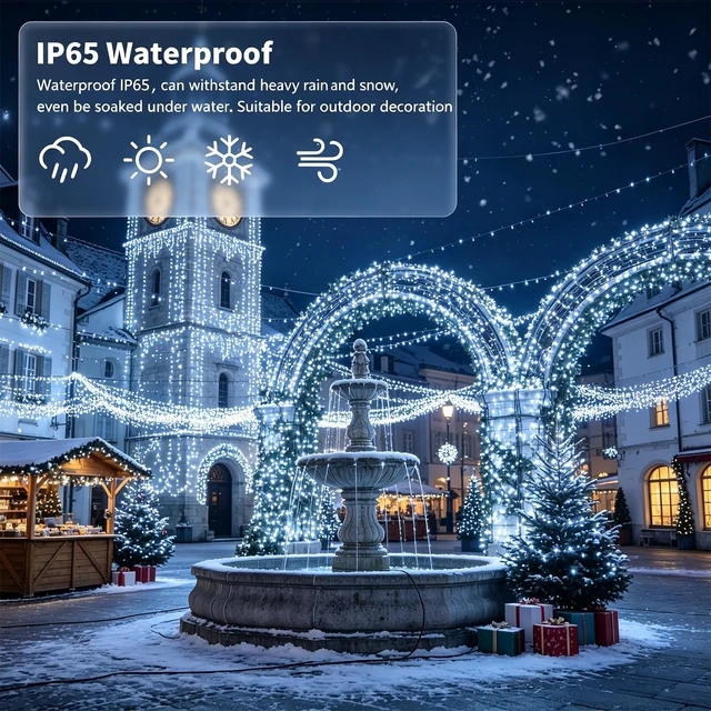 Alt view image 4 of 7 - LJLNION 1000 LED Fairy String Lights, 328FT Long Outdoor Christmas Lights