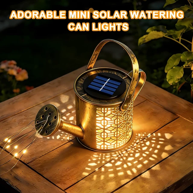 Alt view image 4 of 7 - 2Pack Solar Watering Can Lights, Solar Light Outdoor Decorative, Warm White