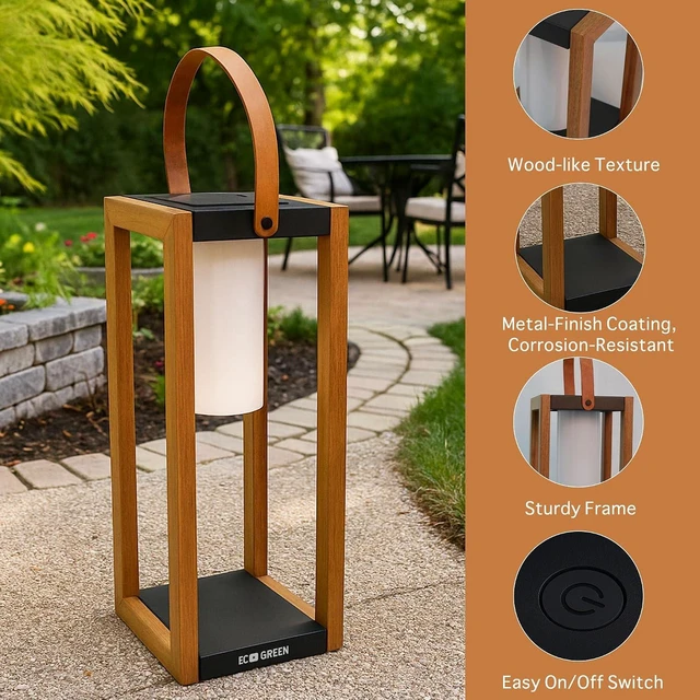Alt view image 6 of 7 - EcoGreen Solar Lanterns Outdoor Waterproof, Solar Lights for Yard (Large)