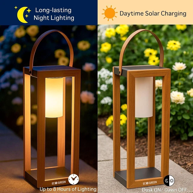 Alt view image 5 of 7 - EcoGreen Solar Lanterns Outdoor Waterproof, Solar Lights for Yard (Large)