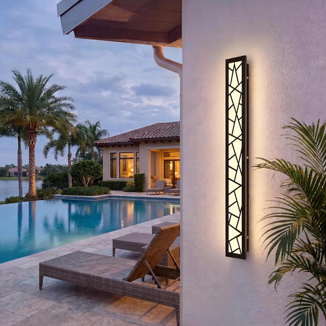 Main image of Outdoor Wall Lights 31.5inch Modern Outdoor Wall Sconce LED Long Wall Sconces Black Front Porch Light Waterproof Led Wall Light IP67 3000K Exterior Lighting Fixtures