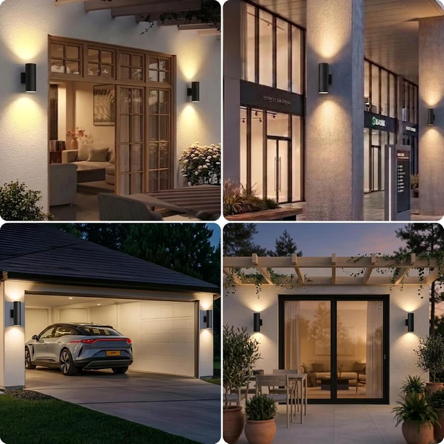 Alt view image 7 of 7 - 12in Aluminum Up and Down LED Porch Light Super Bright 3000K, 2P