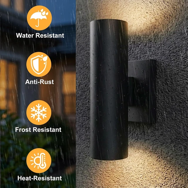Alt view image 5 of 7 - 12in Aluminum Up and Down LED Porch Light Super Bright 3000K, 2P