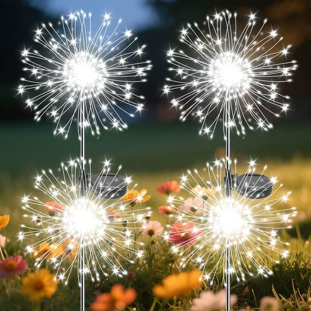 Main image of Solar Garden Lights Outdoor, Solar Firework Fairy Lights Garden Decor