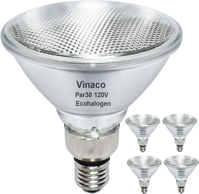 Main image of Vinaco PAR38 Halogen Flood Light Bulbs 80W 120V 2800K Warm White