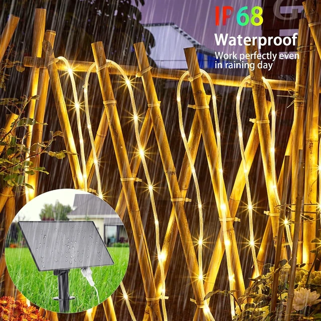 Alt view image 4 of 7 - Solar Rope Lights Outdoor Waterproof 99Ft 300 LED String Light