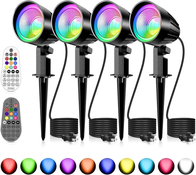 Main image of MEIKEE 15W RGB Landscape Lights 120V Outdoor Spotlights with Remote