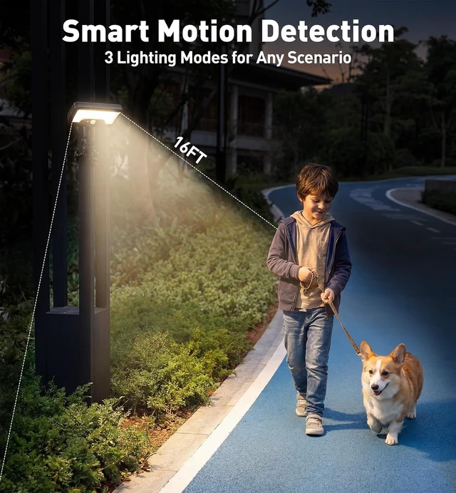 Alt view image 7 of 7 - 2 Pack Clip On Solar Lights Outdoor with Octopus Tripod, 92 LEDs 3 Color Temps & Remote Control, Motion Sensor Fence Lights Solar Powered, IP65 Waterproof Security Light for Deck, Gutter, Camping