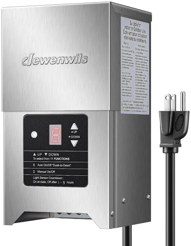 Main image of DEWENWILS 300W Low Voltage Landscape Transformer with Photocell