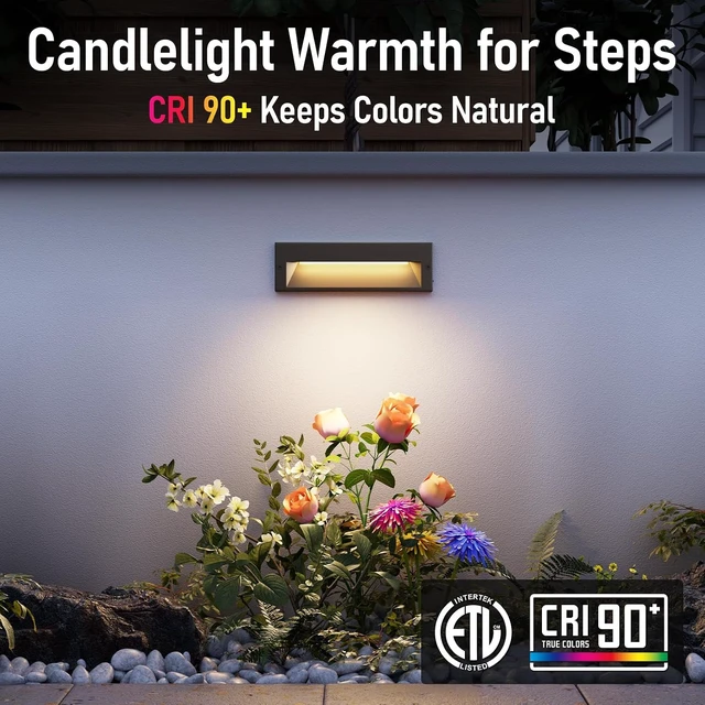 Alt view image 6 of 7 - LEONLITE 6-Pack 10.6 Inch 5CCT Low Voltage LED Step Lights, Surface Mount