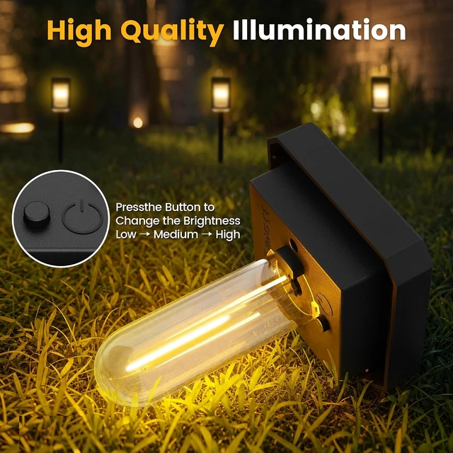 Alt view image 2 of 7 - 10-40 LM Solar Pathway Lights 3 Brightness Modes 8 Pack