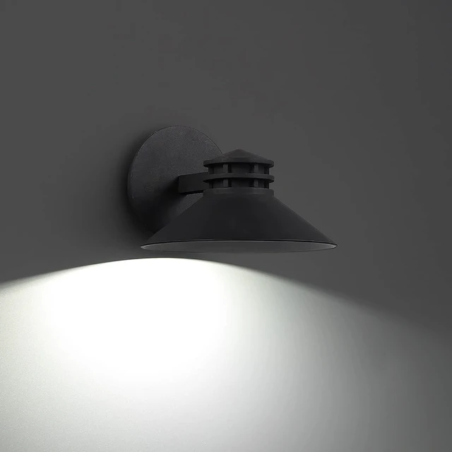 Alt view image 4 of 5 - WAC Lighting dweLED, Sodor 10in LED Indoor and Outdoor Wall Light 3000K in Black