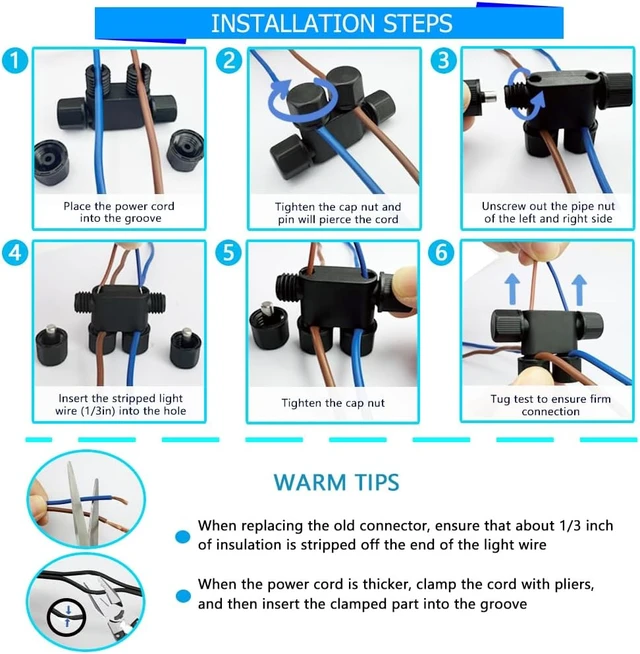 Alt view image 3 of 6 - NETEHA 16 Pack Low Voltage Wire Connectors for Landscape Lighting