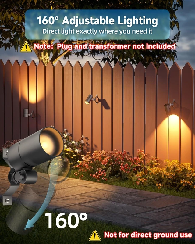 Alt view image 2 of 7 - Low Voltage Landscape Down Lights, 12V 5W MR16, 2-Pack