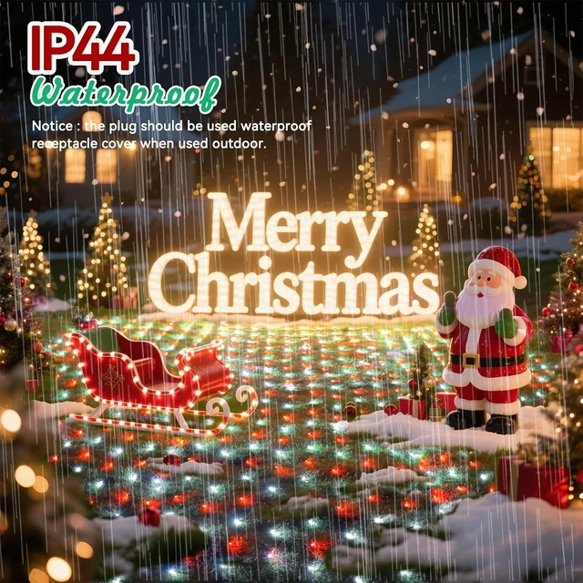 Alt view image 4 of 7 - LitHome 21FT x 5FT Christmas Net Lights Outdoor Waterproof Connectable