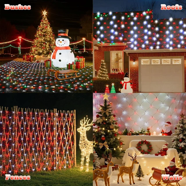 Alt view image 7 of 7 - LitHome 21FT x 5FT Christmas Net Lights Outdoor Waterproof Connectable