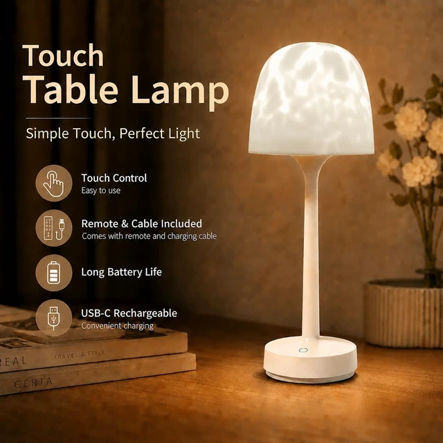 Alt view image 5 of 7 - 2-Pack Shower Lamp Waterproof Ocean Wave Projection Outdoor Table Lamps