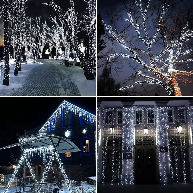 Alt view image 7 of 7 - Dailyart Solar String Lights Outdoor with 8 Lighting Modes 200 LED 82 FT