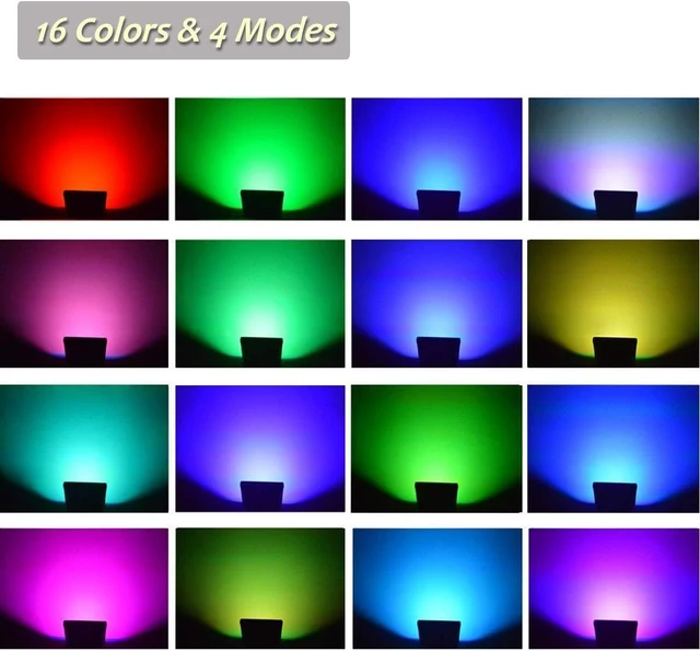 Alt view image 4 of 7 - 10W Low Voltage Landscape Lighting RGB Color Changing LED Landscape Lights Remote Control Waterproof Garden Patio Spotlight Decorative Lamp for Outdoor Indoor(8 Pack/NO Plug)