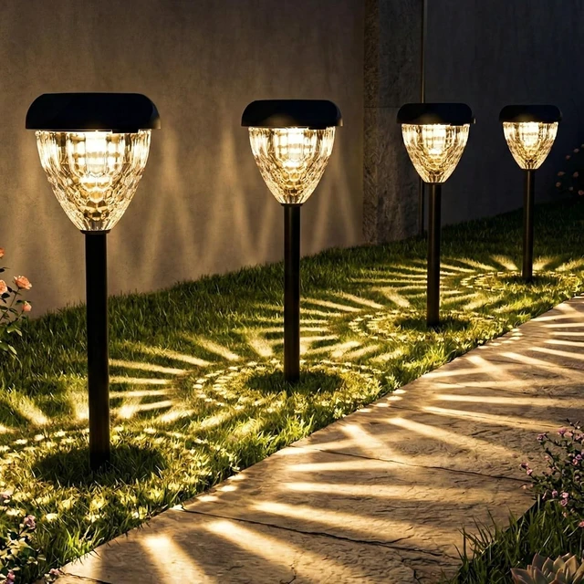 Main image of Ensenior Solar Pathway Lights Outdoor 12 Pack, 3000K LED Garden Yard Lights