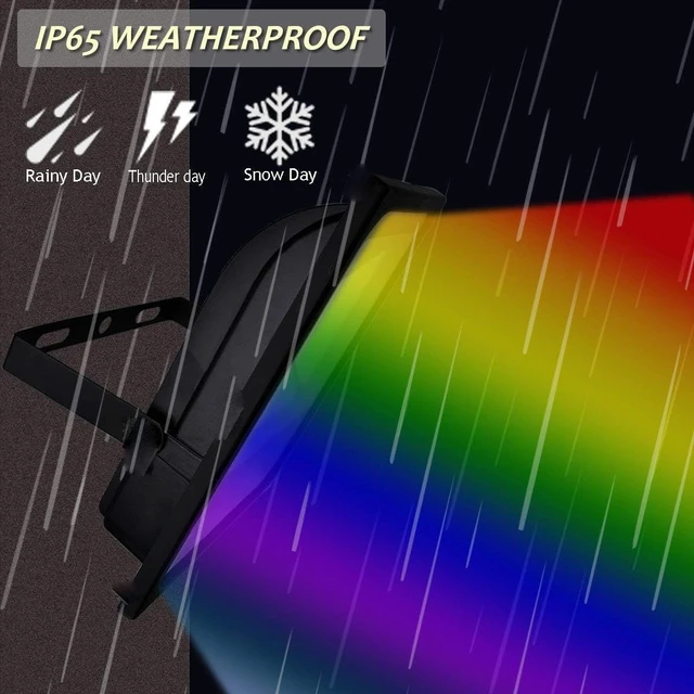 Alt view image 3 of 6 - 20W RGB LED Flood Lights Color Changing Floodlight with Remote Control IP65 Waterproof Outdoor Landscape Lighting 16 Colors 4 Mode Dimmable Wall Washer Light for Garden,Yard and More(4 Pack)