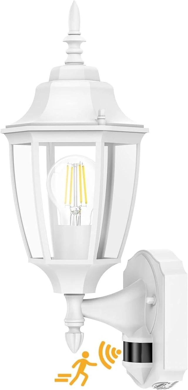Main image of Lamomo Motion Sensor Outdoor Wall Lights, Outside Porch Lamps, White