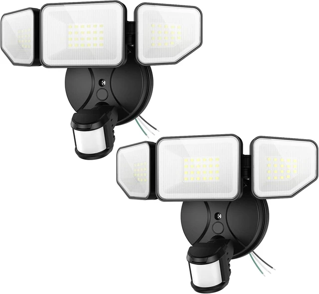 Main image of 65W Motion Sensor Outdoor Lights, 6500LM Hardwired Floodlight, IP65