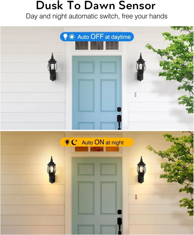 Alt view image 2 of 7 - VIANIS Black Outdoor Light Fixture, 2 Pack Exterior Sconces Wall Lighting