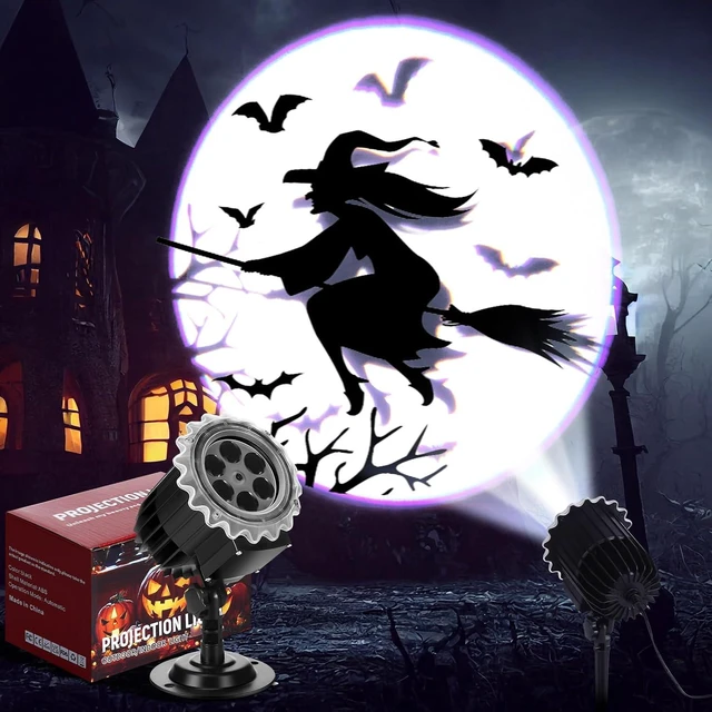 Main image of Halloween Projector Light with LED Film Slides, Witch