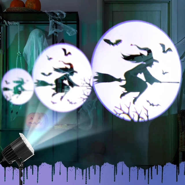 Alt view image 2 of 7 - Halloween Projector Light with LED Film Slides, Witch