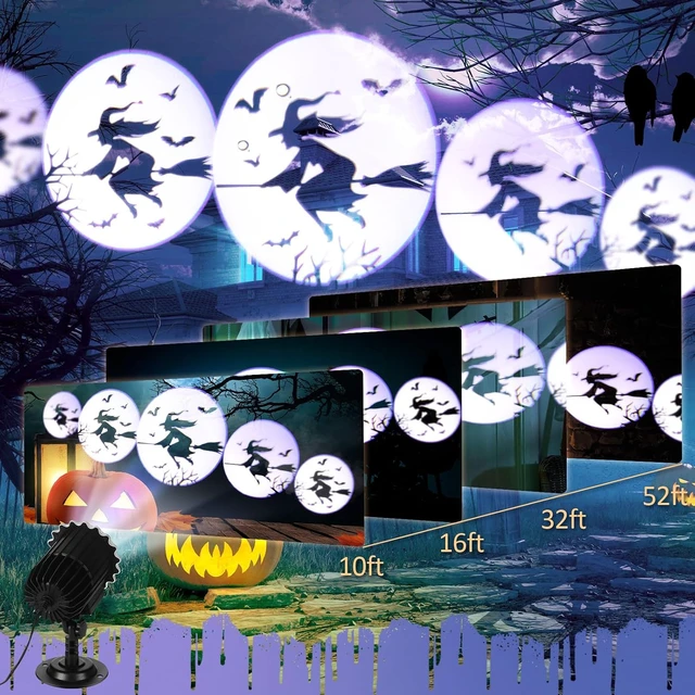 Alt view image 5 of 7 - Halloween Projector Light with LED Film Slides, Witch