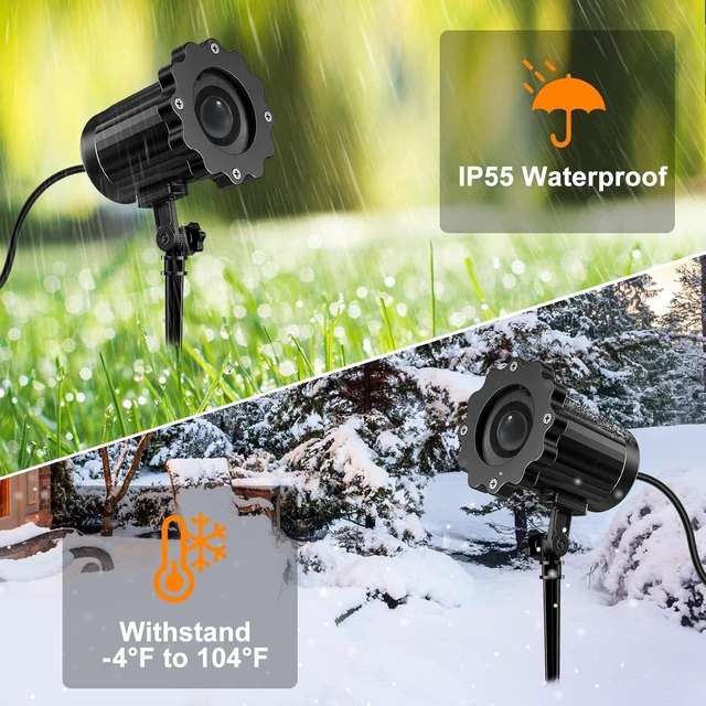 Alt view image 3 of 7 - Halloween Projector Outdoor, 2026 Upgraded 3D Dynamic Skull HD Patterns,Clearer Holiday Light Ideal for Window Wall Displays and Halloween Garage Door Cover Projections