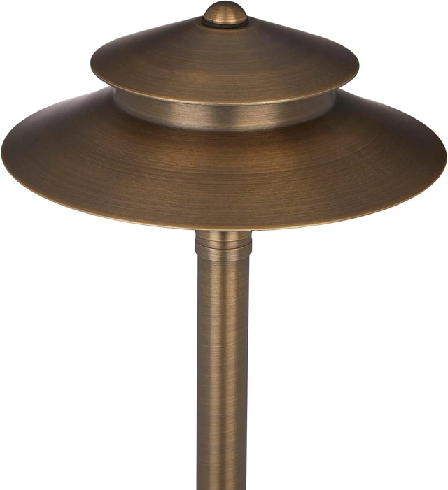 Main image of VOLT 12V Stratum Two-Tier Brass Path & Area Light (Bronze)