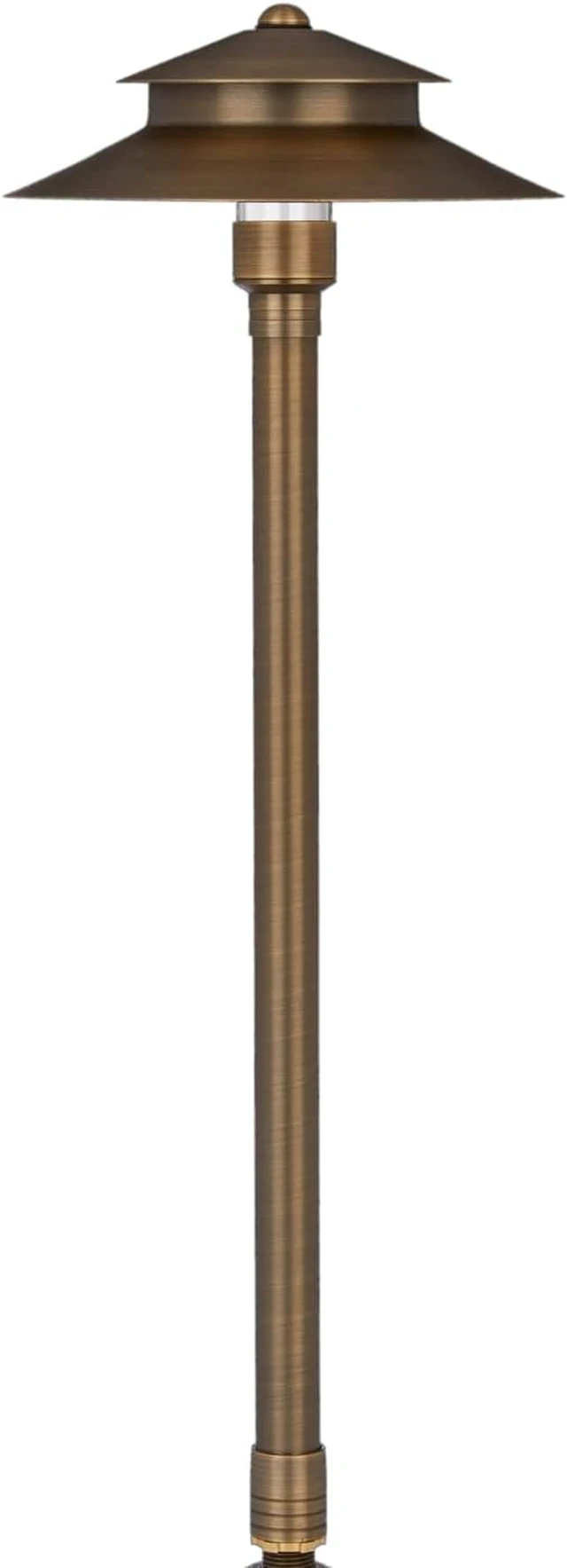 Alt view image 2 of 4 - VOLT 12V Stratum Two-Tier Brass Path & Area Light (Bronze)