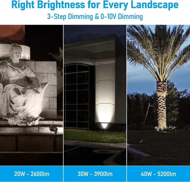 Alt view image 4 of 7 - LEONLITE 5CCT LED Bullet Flood Light, 20W/30W/40W, NEMA Beam, Dusk to Dawn