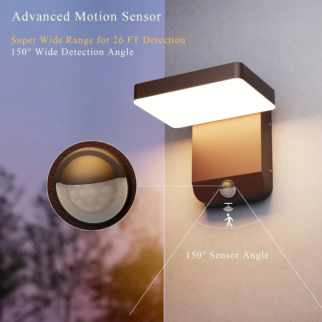 Alt view image 3 of 6 - Motion Sensor Outdoor Wall Light Bronze Exterior Porch Light