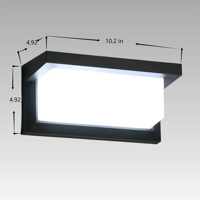 Alt view image 4 of 6 - Outdoor Wall Sconces Light 2000 Lumen 20W Wall Porch Lights front door