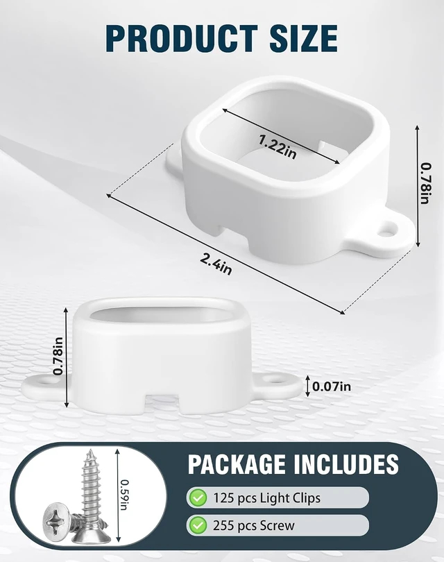 Alt view image 2 of 7 - 125 PCS Mounting Brackets Compatible with Govee PRO H706A H706C