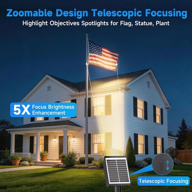 Alt view image 3 of 7 - Solar Lights Outdoor with Ambient Light Column&Adjustable Aperture 12 Pack