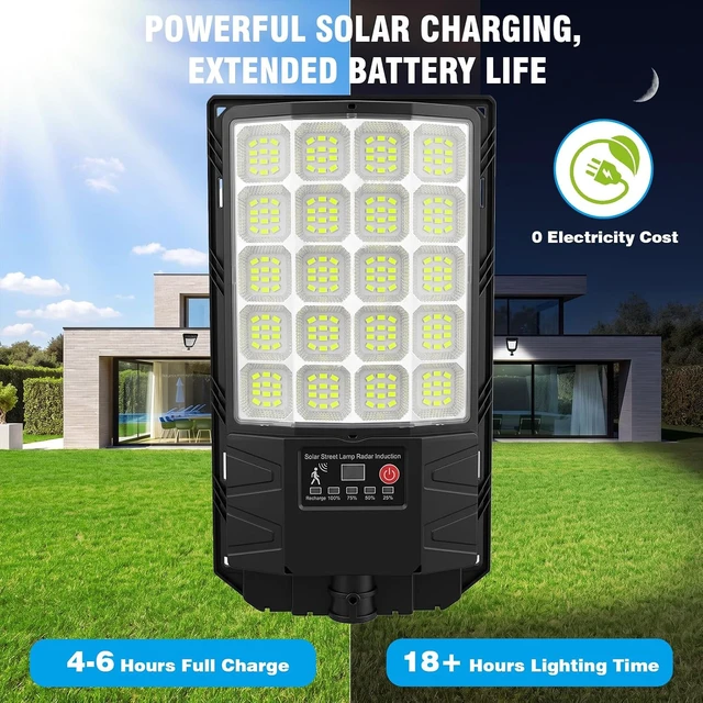 Alt view image 2 of 7 - Solar Street Lights Outdoor Waterproof, Flood Lights with Motion Sensor