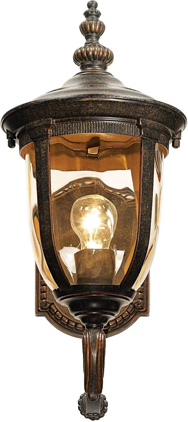 Alt view image 5 of 7 - Bellagio 16 1/2" Bronze Upbridge Arm European Outdoor Light Fixture