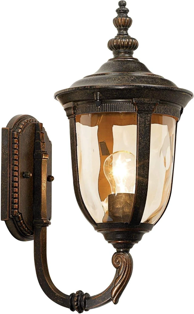Alt view image 7 of 7 - Bellagio 16 1/2" Bronze Upbridge Arm European Outdoor Light Fixture