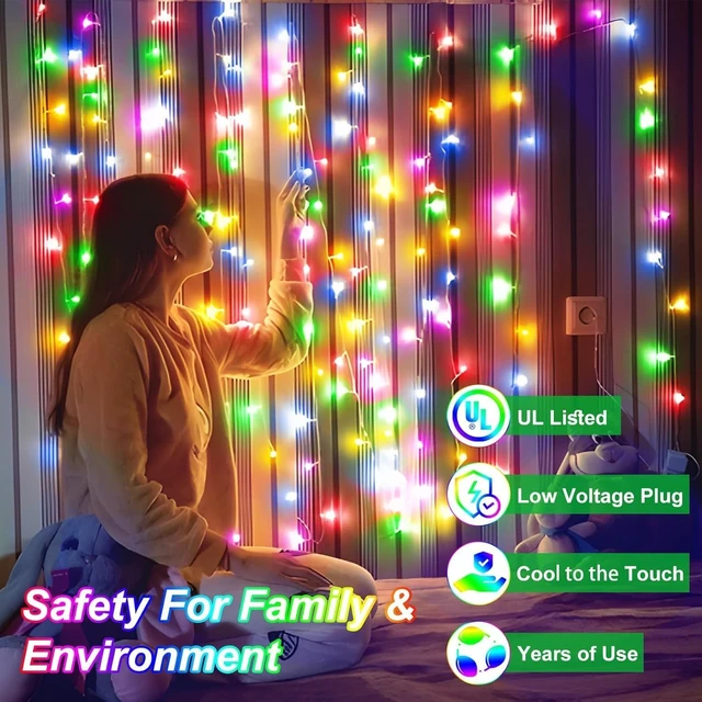 Alt view image 5 of 7 - 1500 LED 470FT Christmas String Lights, 12 Modes, Timer, Memory & Dimming