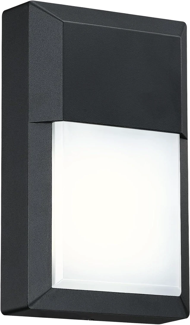 Main image of LIT-PaTH Outdoor Wall Light Fixture, Aluminum, LED 5000K, Black, 1 Pack