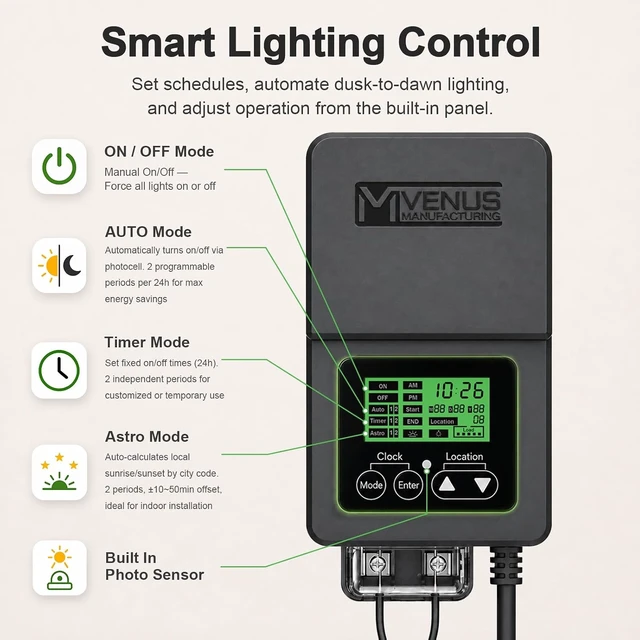Alt view image 2 of 7 - VENUS MANUFACTURING 60W Low Voltage Landscape Lighting Transformer 12V