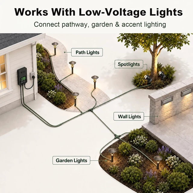 Alt view image 7 of 7 - VENUS MANUFACTURING 60W Low Voltage Landscape Lighting Transformer 12V