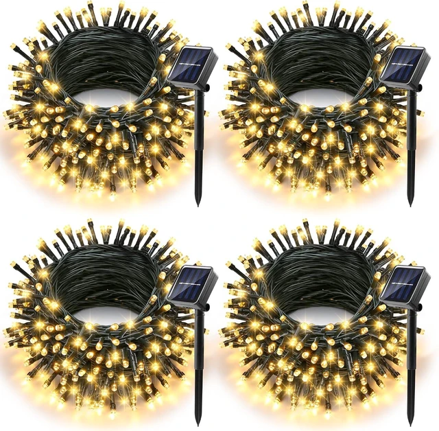 Main image of Joomer Solar Christmas Lights Outdoor,4 Pack Total 156FT 400LED, Warm White